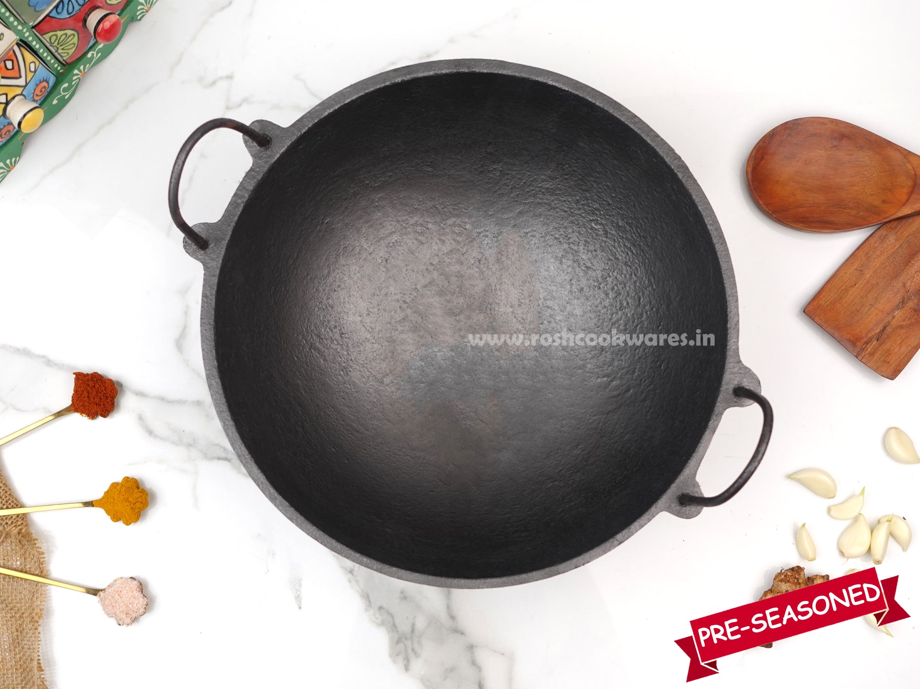 How to Season Cast Iron kadai, Traditional way