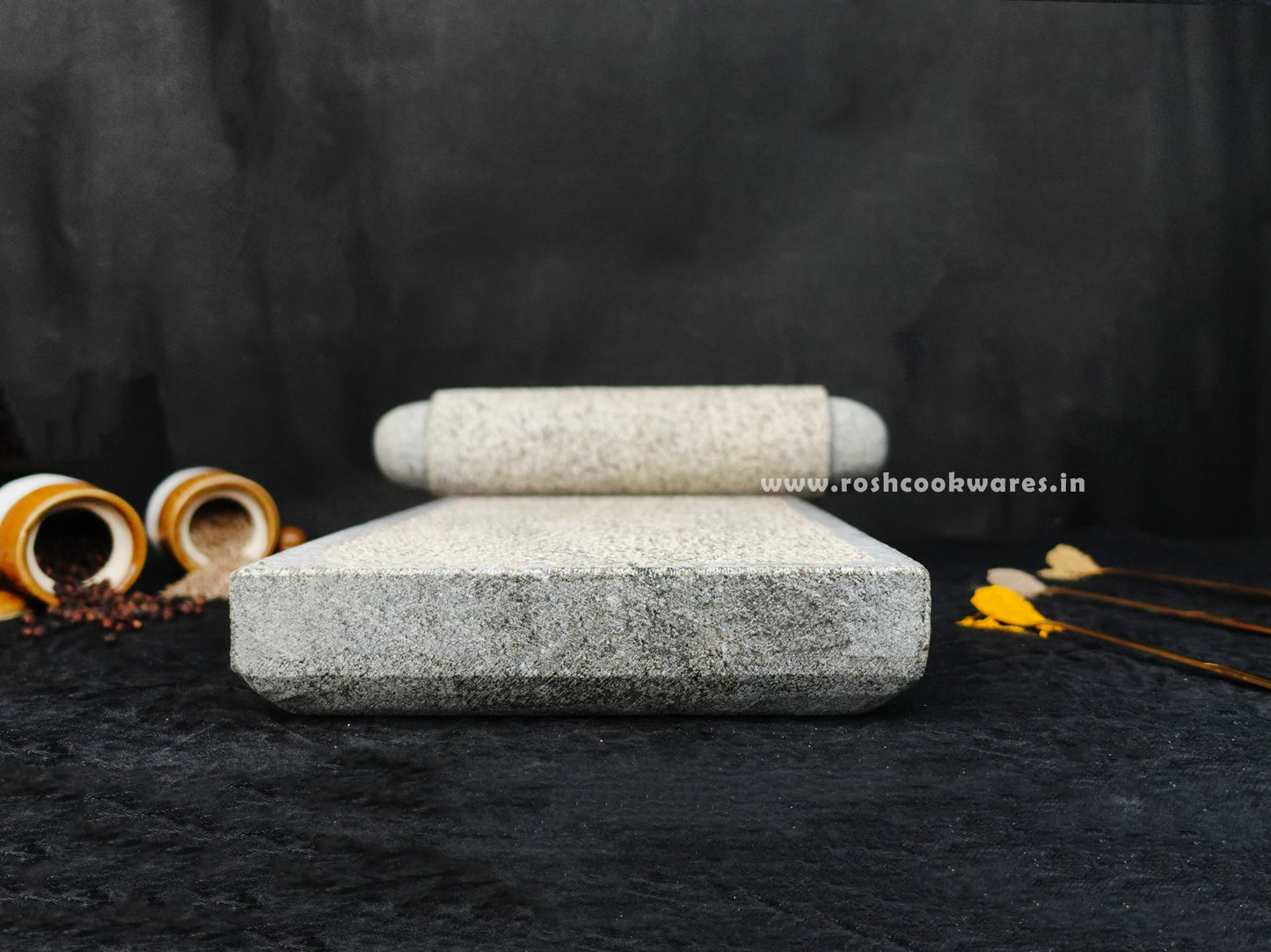 Ammi Kal - Black Stone -  Karungal - Hand Made .