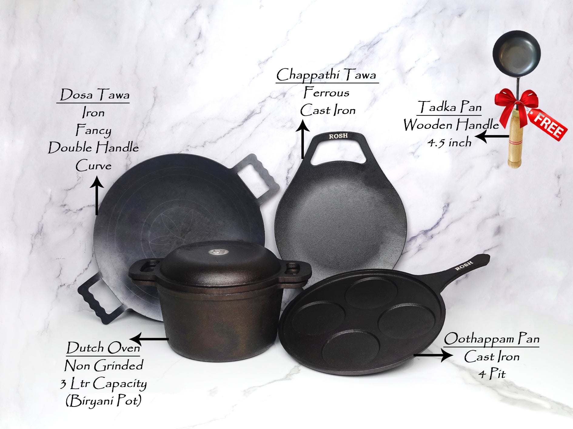 cast iron offer, cast iron cookwares, cookware offer, iron kadai, dosa  pan