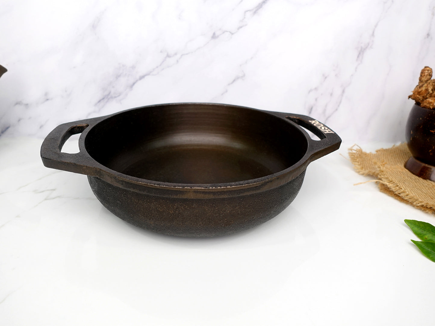 Kadai Cast Iron  - Grinded Shallow - Super  Smooth - Without Lid .