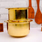 Brass Mini Tope - Venjana Kinnam - Apt for Cooking Serving and Reheating . (With Lid)