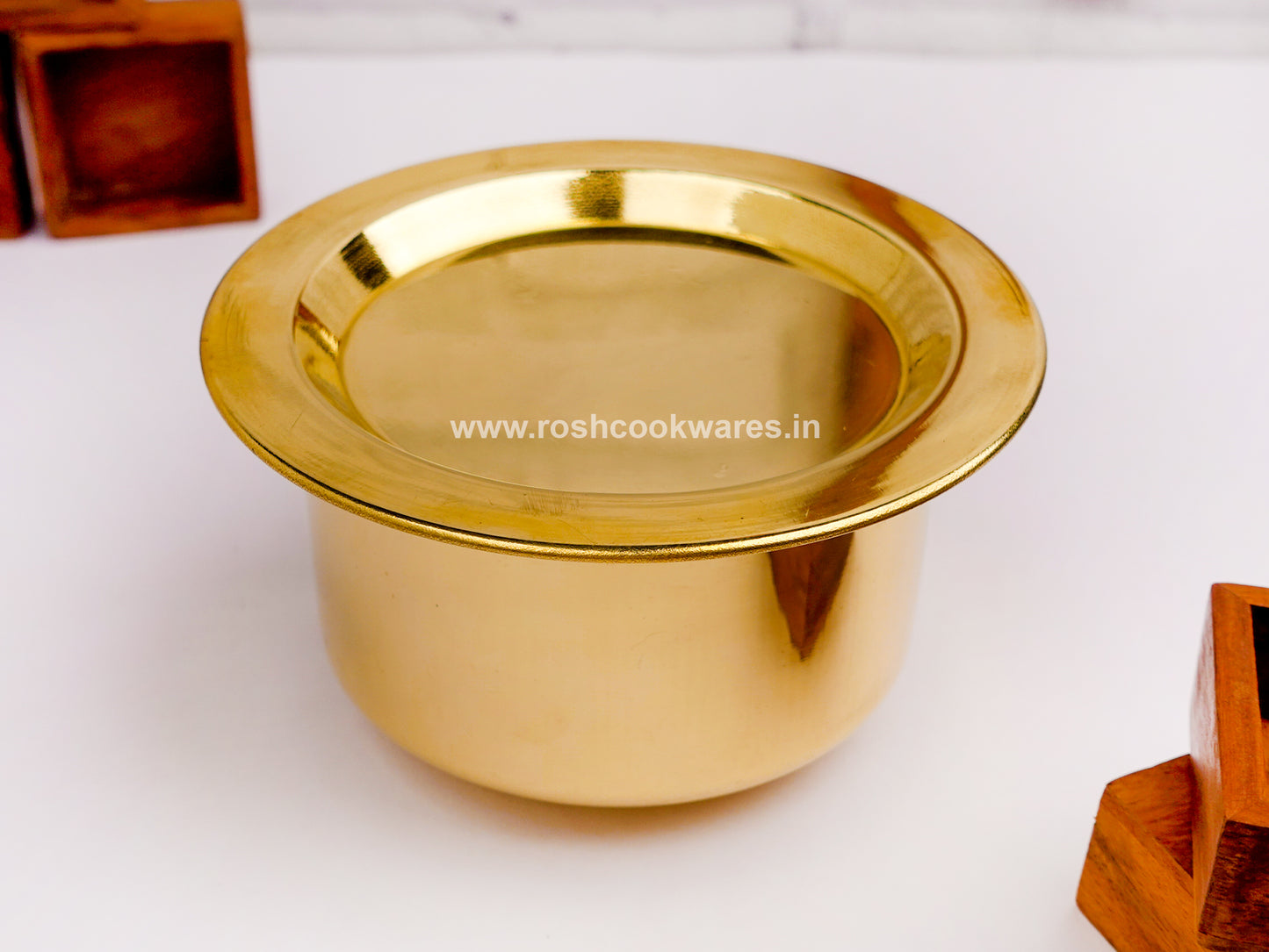 Brass Mini Tope - Venjana Kinnam - Apt for Cooking Serving and Reheating . (With Lid)