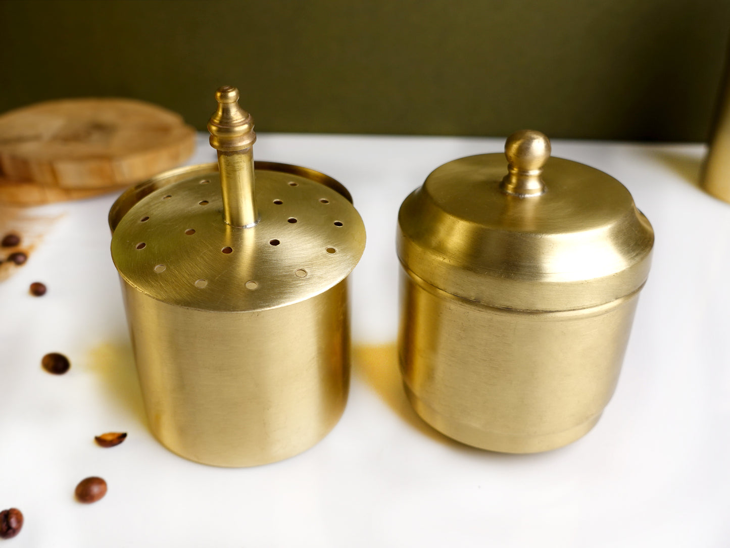 Brass - Coffee Filter - Mat Finish - Micro Holes .