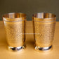 Glass Floral - Bronze - Set Of 2.