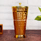 Copper Glass - Heavy -  Bed Side - With Brass Lid - Life Time Product.