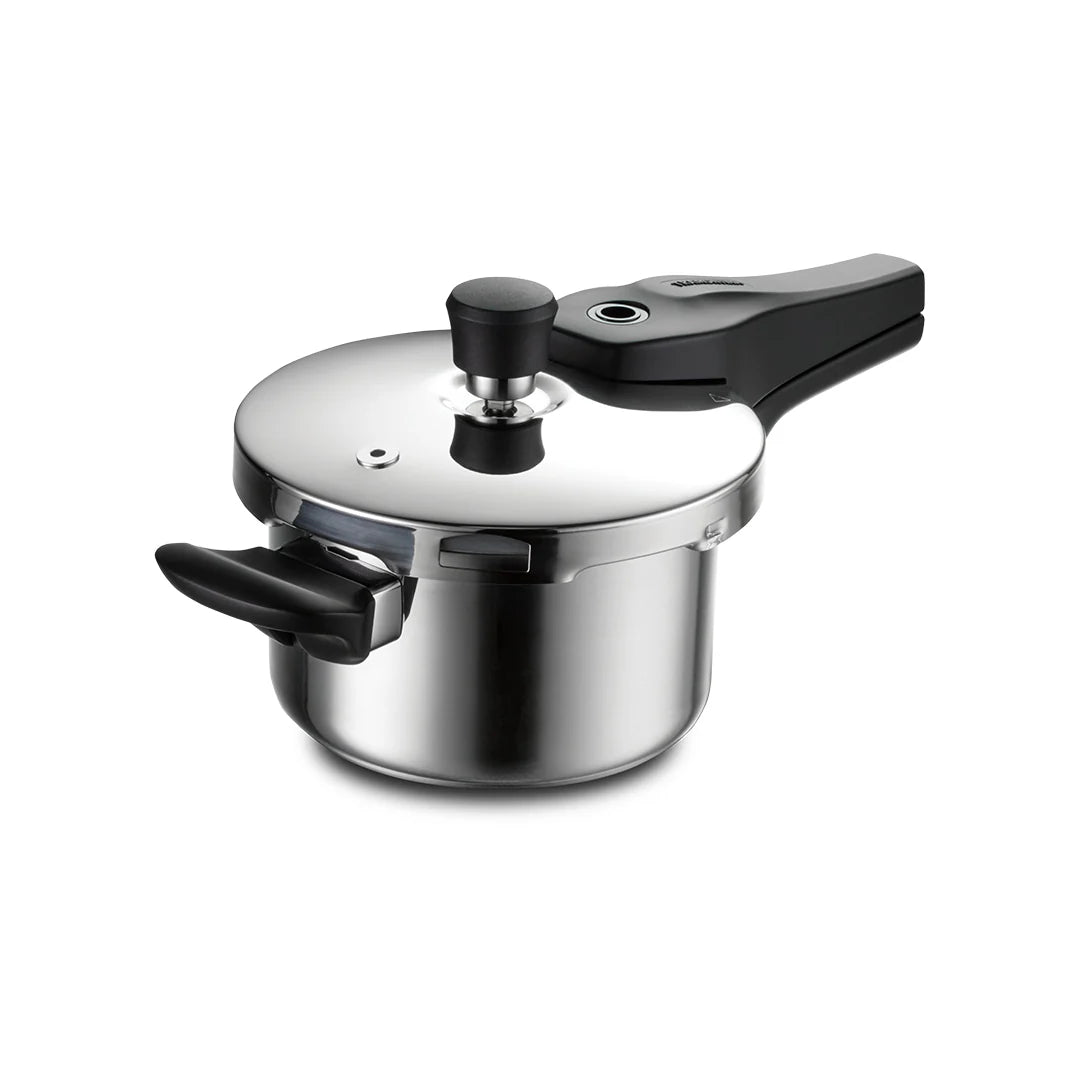 Tramontina Aeion+ 1.5L Triply Pressure Cooker | Outer Lid | Healthy Stainless Steel Cooker | PFAS, PFOA, PTFE Free | 4-Layer Safety | Side Helper Handle | Induction Friendly | 5-Year Warranty*