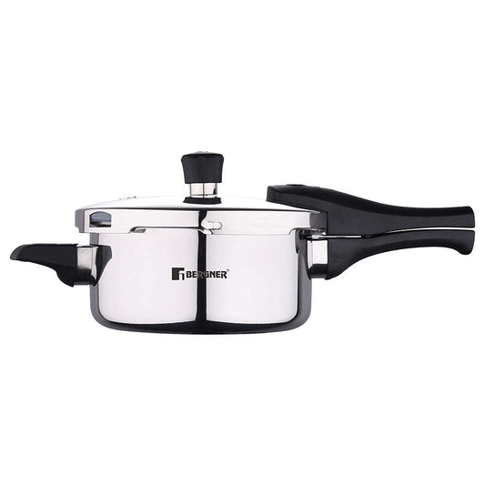 Bergner Argent Elements Tri-Ply Stainless Steel Unpressure Cooker With Outer Lid (2.5 Ltrs., Silver), 2.5 Liter