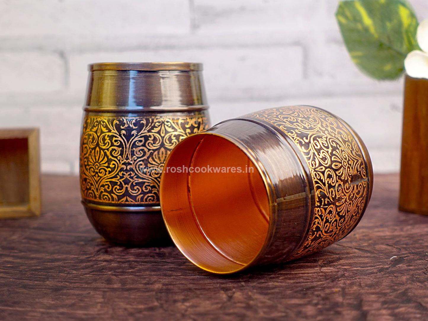 Copper Glass - Dholak - Set of 2