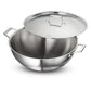 TRAMONTINA Aeion Triply Stainless Steel Deep Kadai with Lid 40cm/14.30 L Non Toxic Induction Friendly, 10 Year Warranty