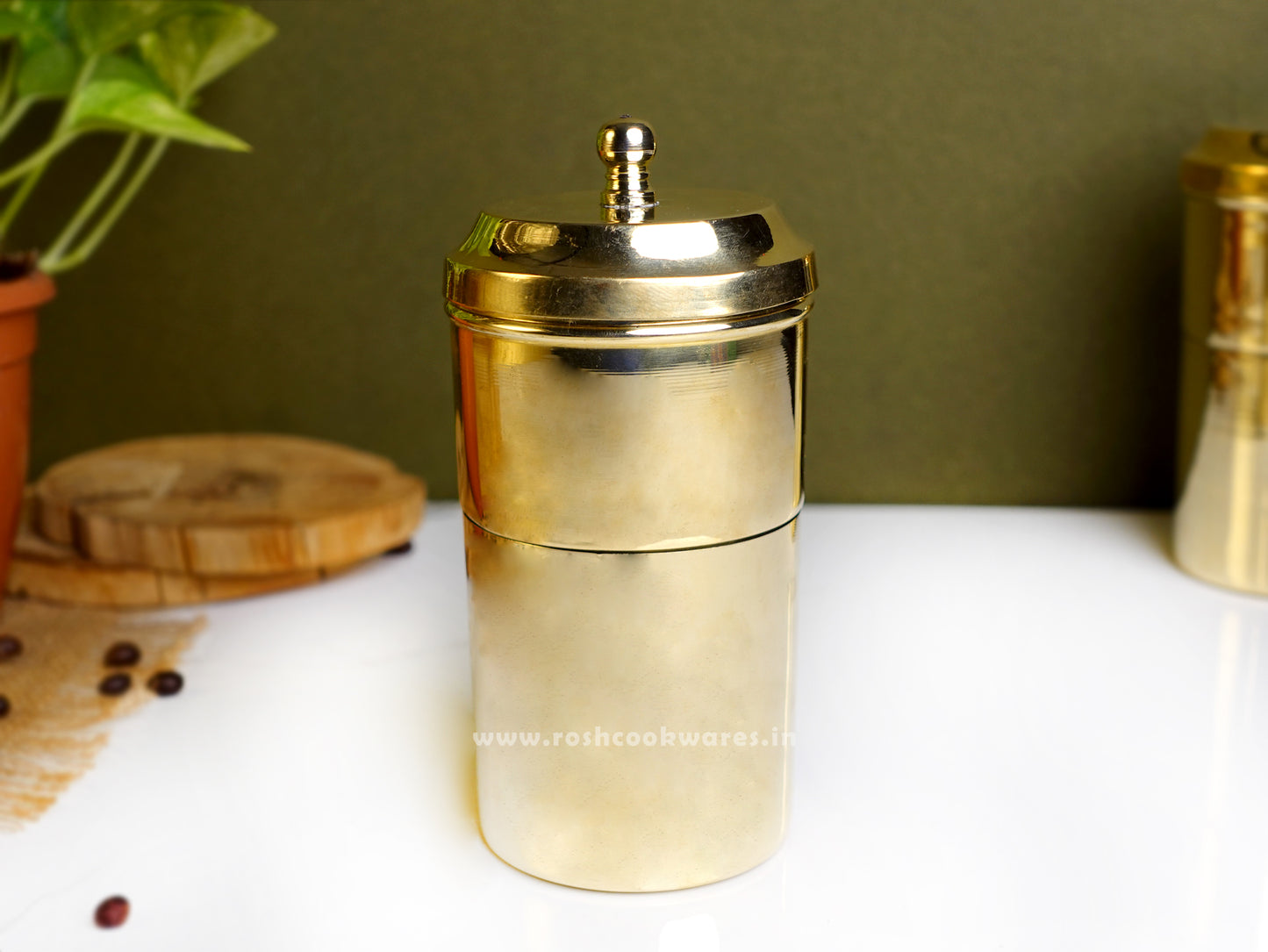 Brass - Coffee Filter - Glossy Finish - Micro Holes .