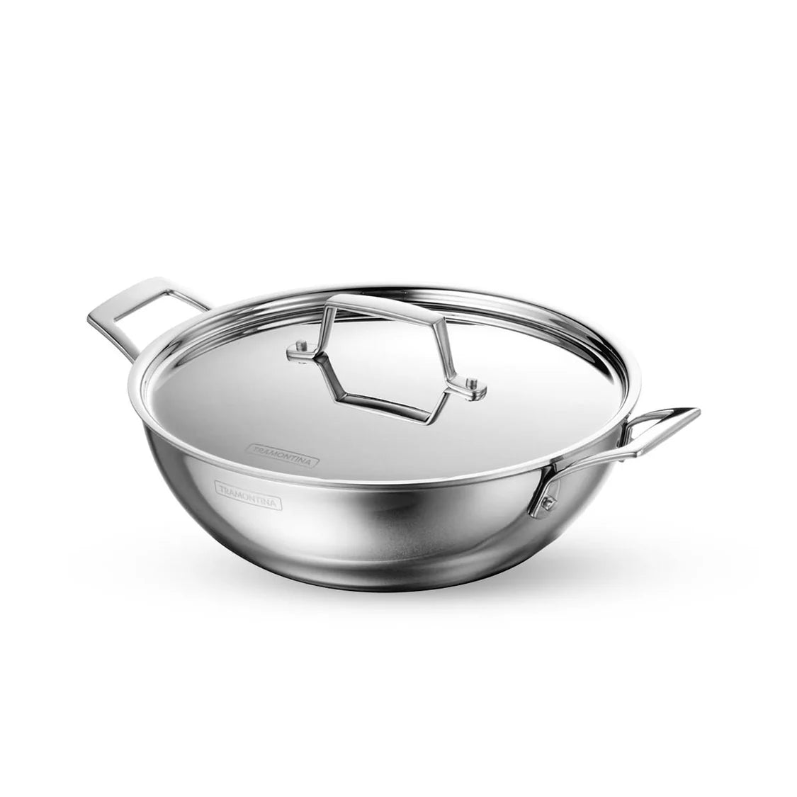 TRAMONTINA Aeion Triply 30cm/5.7L Kadai with SS 304 Lid | Healthy Non Toxic | Kadhai for Curry | Deep Fry | StirFry Cooking | Induction Friendly | Stay Cool Handle | NSF Certified | 10 Year Warranty*