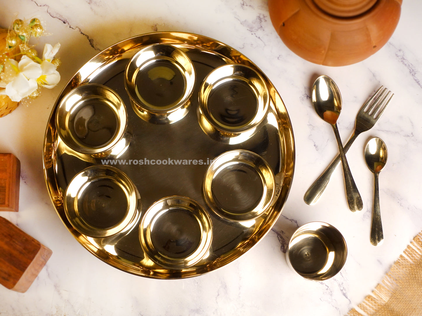 Thali Set - Kansa - 11 Pcs Set . Maharaja