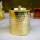 Ghee Pot - Brass With Tin - Hammerred Pattern.