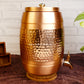 Copper Water Tank - 5 Ltr - Barrel Copper Hammerred..