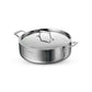 Tramontina Aeion Triply 20cm/3.1 liter Stainless Steel Casserole with SS 304 Lid Healthy, Non Toxic Stock Pot Biryani Pot Sauce Pot Induction Friendly Stay Cool Handle NSF Certified 10 Year Warranty*