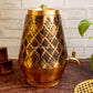 Copper Water Tank - 5 Ltr - Conical Self Print Diamond.