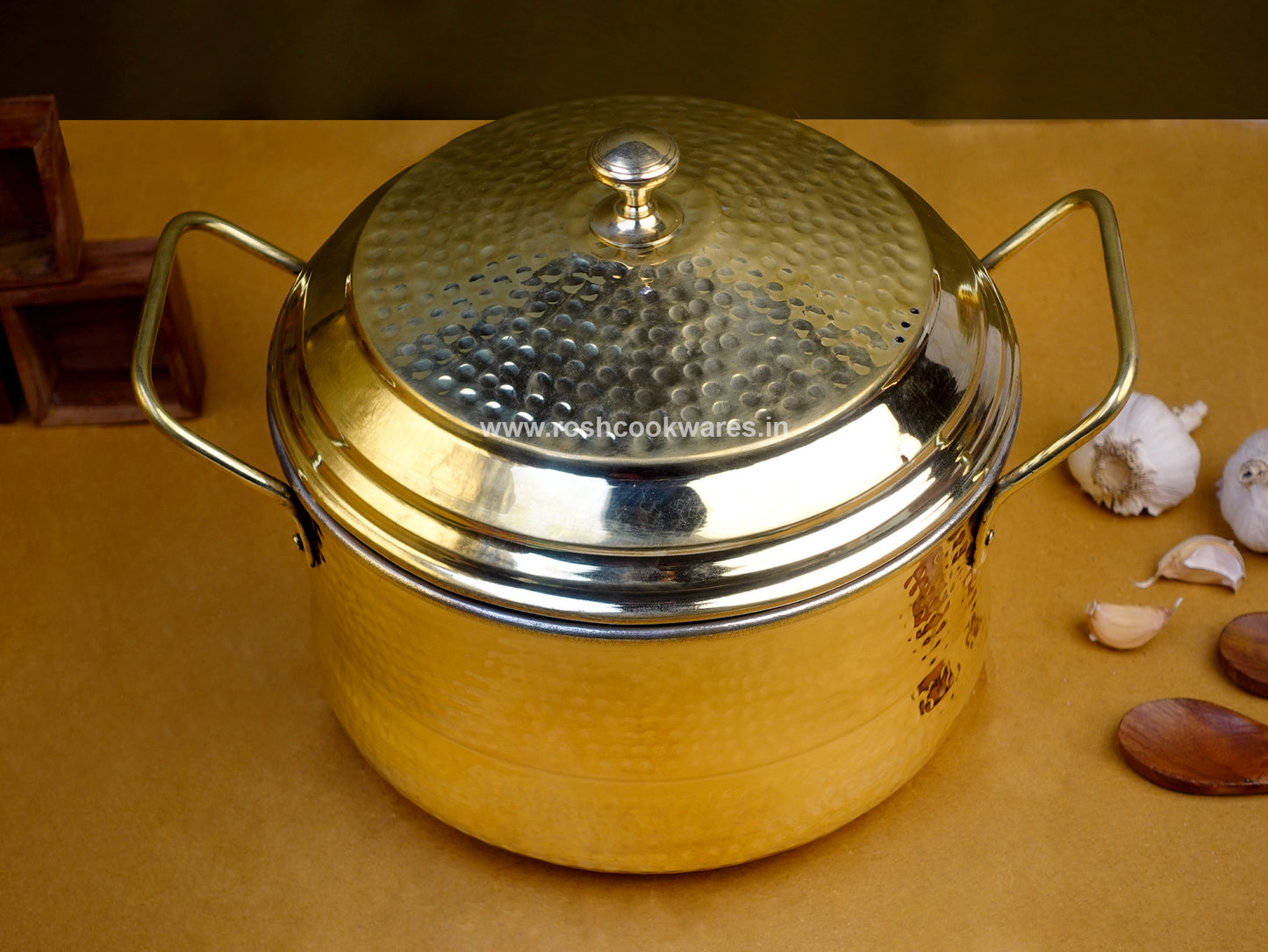 Brass Idli Pot - Trendy - Tin Coated (Plates , Pot Base & Below Lid)