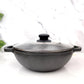 Cast Iron Deep Kadai , Toxin-free, Pre-seasoned, Naturally Non-stick, Induction Based - With Lid.