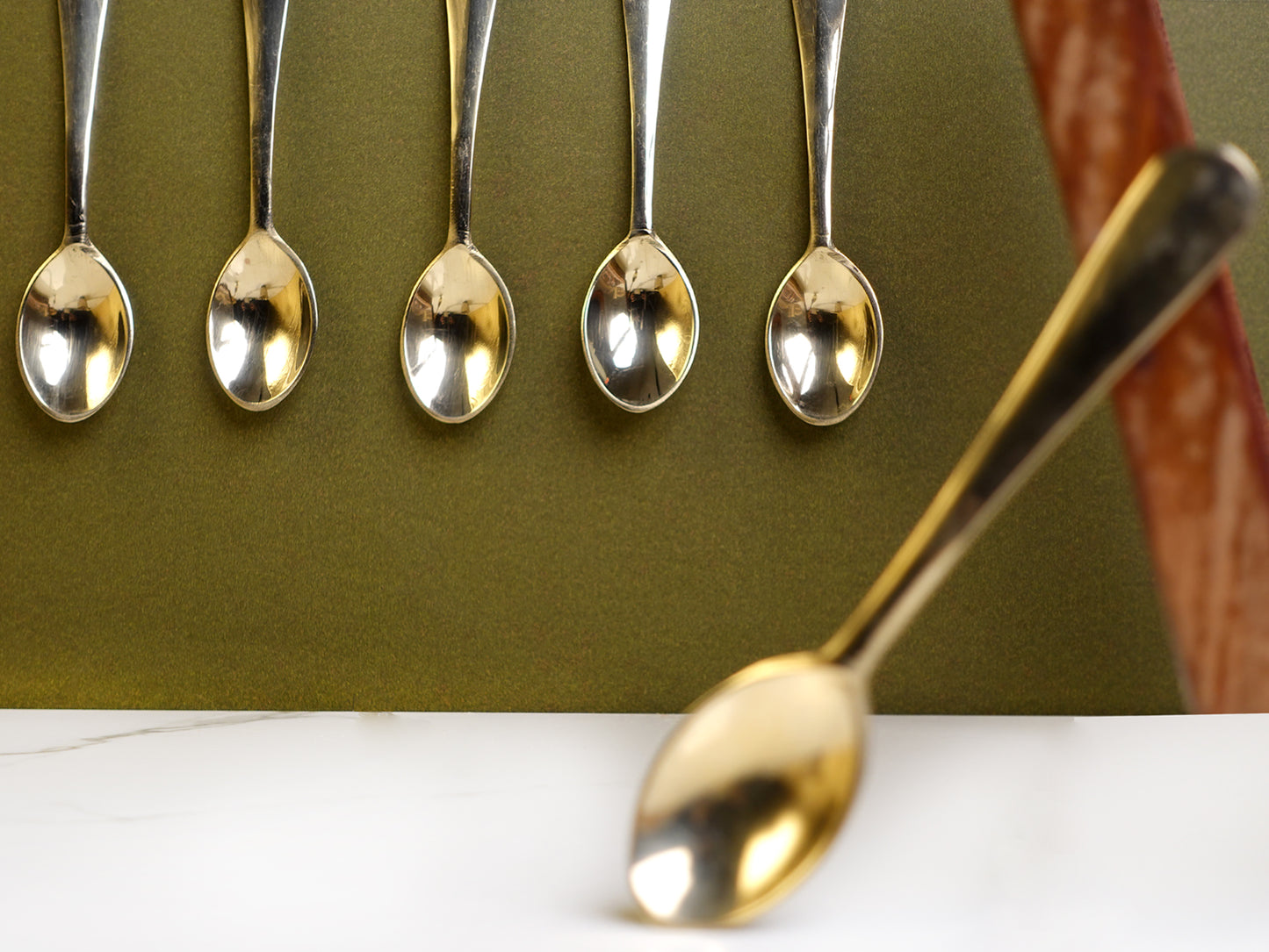 Tea Spoon - Set Of 3 - Bronze .