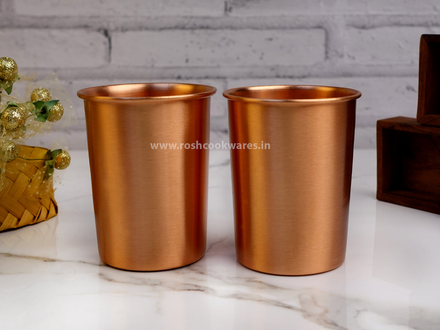 Copper Glass - Set of 4 - Plain.