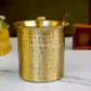 Ghee Pot - Brass With Tin - Hammerred Pattern. Mat Finish.