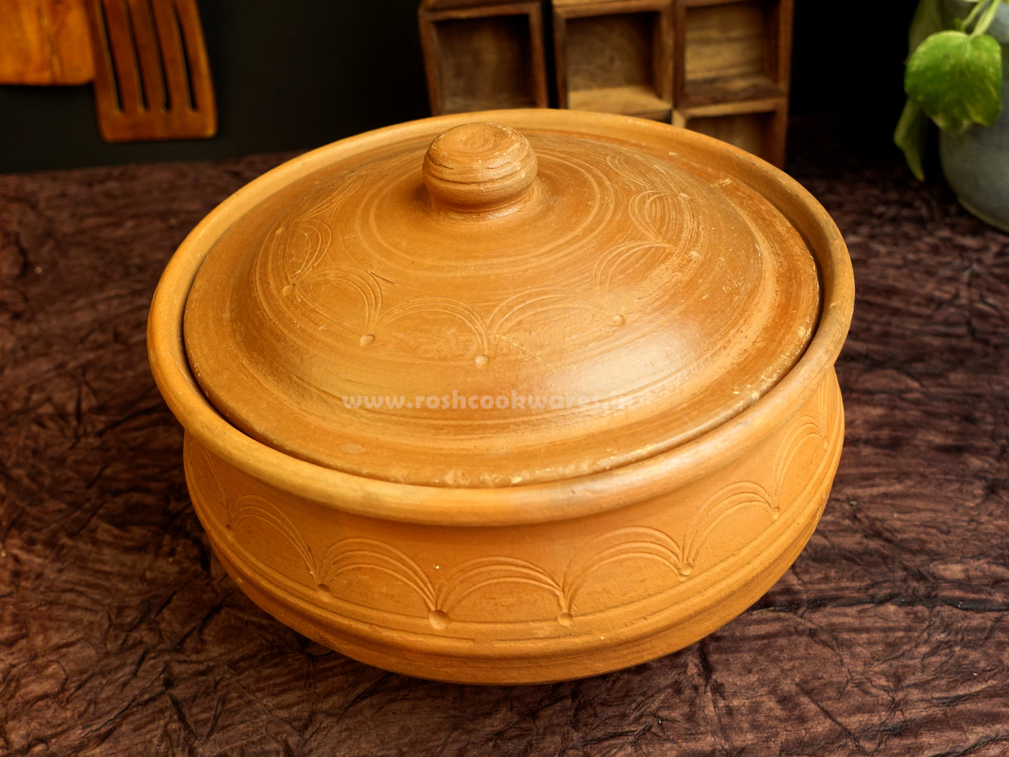 Clay - Cooking Pot - With Lid.