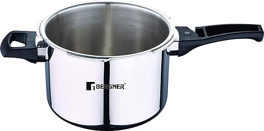 Bergner Argent Elements Tri-Ply Stainless Steel Unpressure Cooker With Outer Lid (3.5 Ltrs., Silver), 3.5 Liter