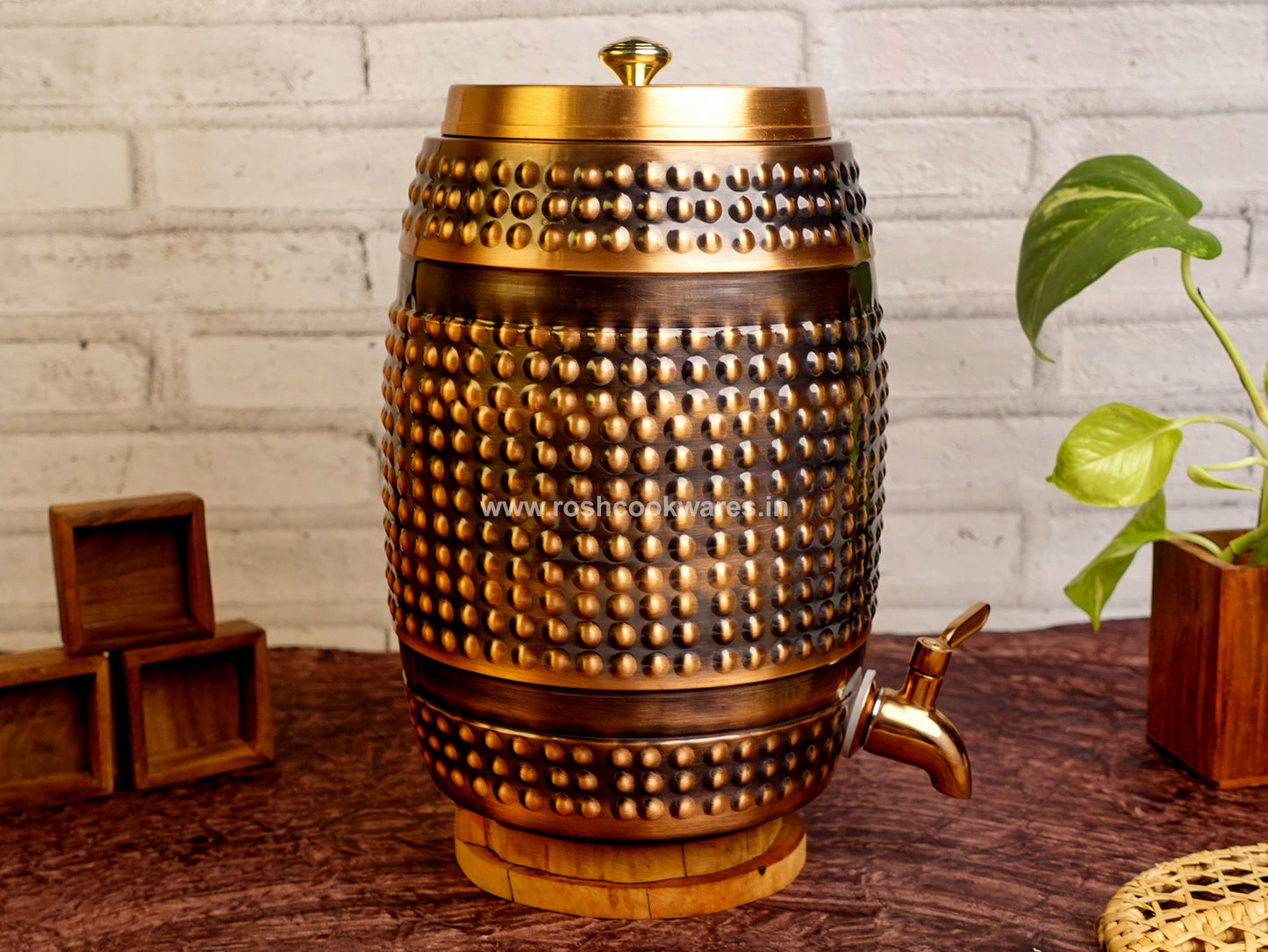 Copper Water Tank - 5 Ltr - Barrel Bubble.