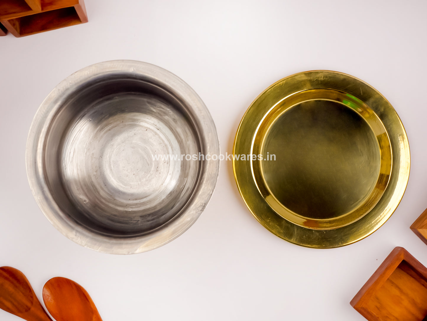 Brass Mini Tope - Venjana Kinnam - Apt for Cooking Serving and Reheating . (With Lid)