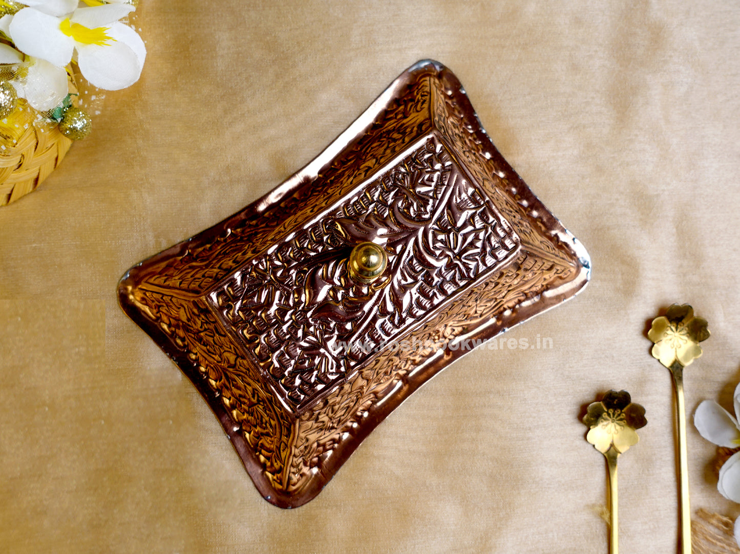 Brass Butter Keeper -  With Tin - Antique .