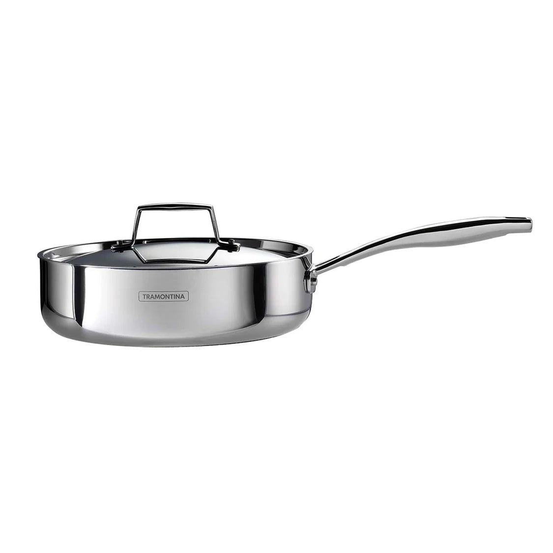 TRAMONTINA Aeion Triply 24cm/2.8L Saute Pan with SS 304 Lid | Healthy Non Toxic | Curry | Stir-Fry | Deep Fry | Saute | Induction Friendly | Stay Cool Handle | NSF Certified | 10 Year Warranty*