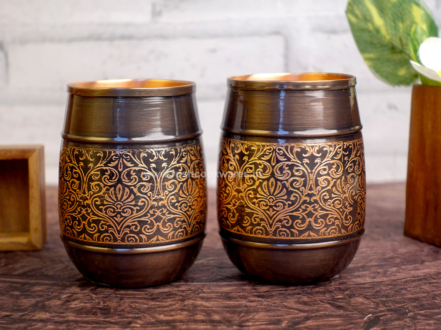 Copper Glass - Dholak - Set of 2