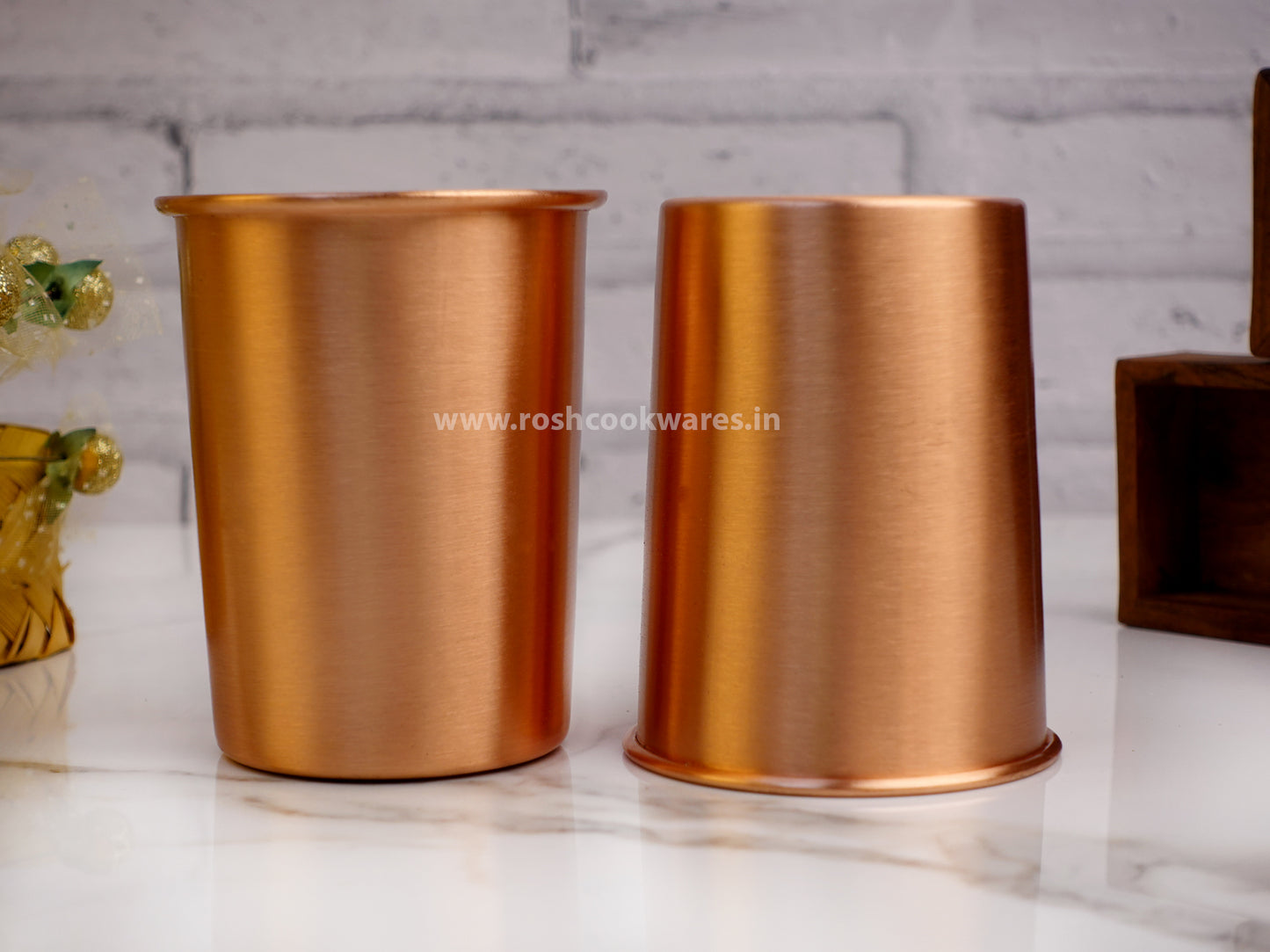 Copper Glass - Set of 4 - Plain.