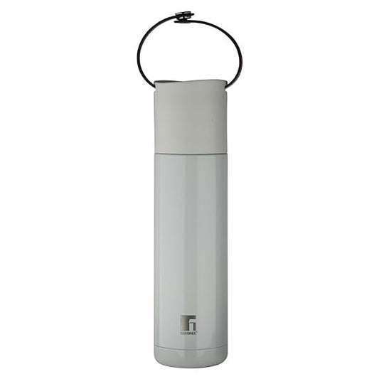 Bergner Walking Thermosteel Hot and Cold Flask, 500 ml, White | Vacuum Insulated | Rust Proof | Leak Proof | Tea | Coffee | Juice