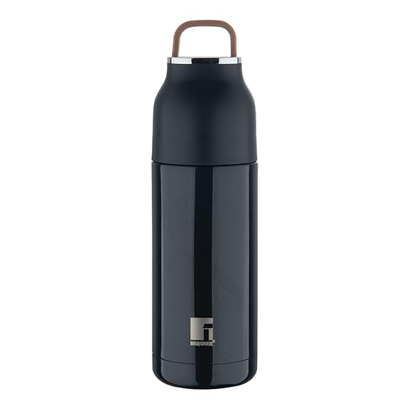 Bergner Walking Thermosteel Hot and Cold Bottle, 350 ml, Blue | Vacuum Insulated | Rust Proof | Leak Proof | Tea | Coffee | Juice