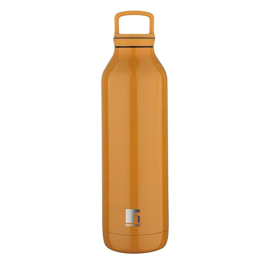 Bergner Walking Thermosteel Hot and Cold Bottle, 525 ml, Orange | Vacuum Insulated | Rust Proof | Leak Proof | Tea | Coffee | Juice