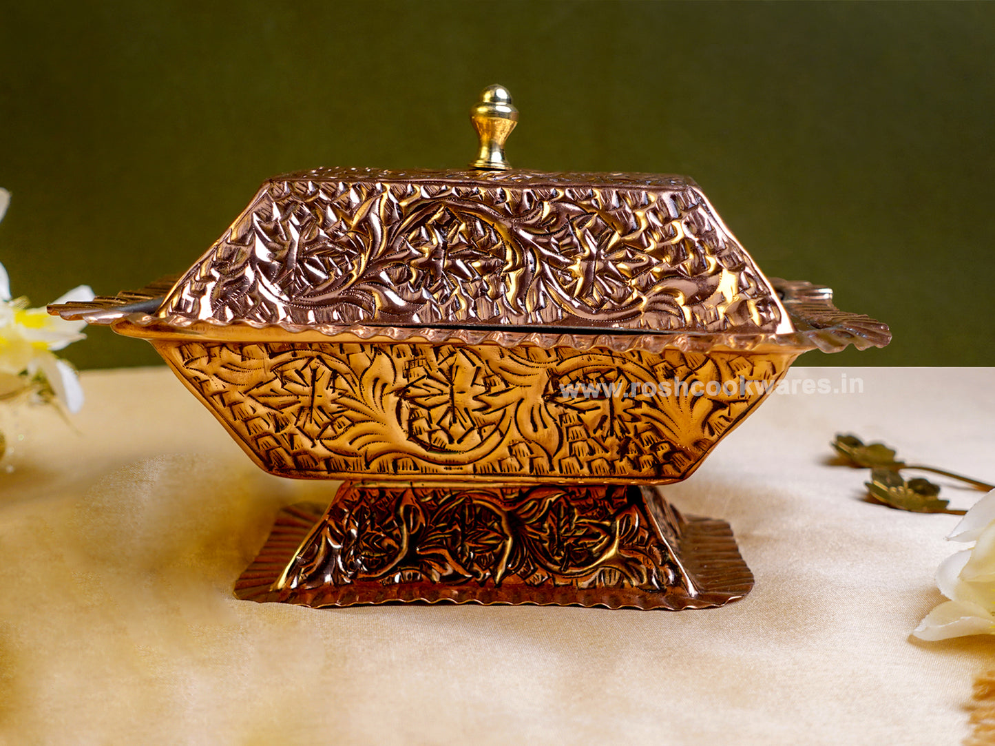 Brass Butter Keeper -  With Tin - Antique .