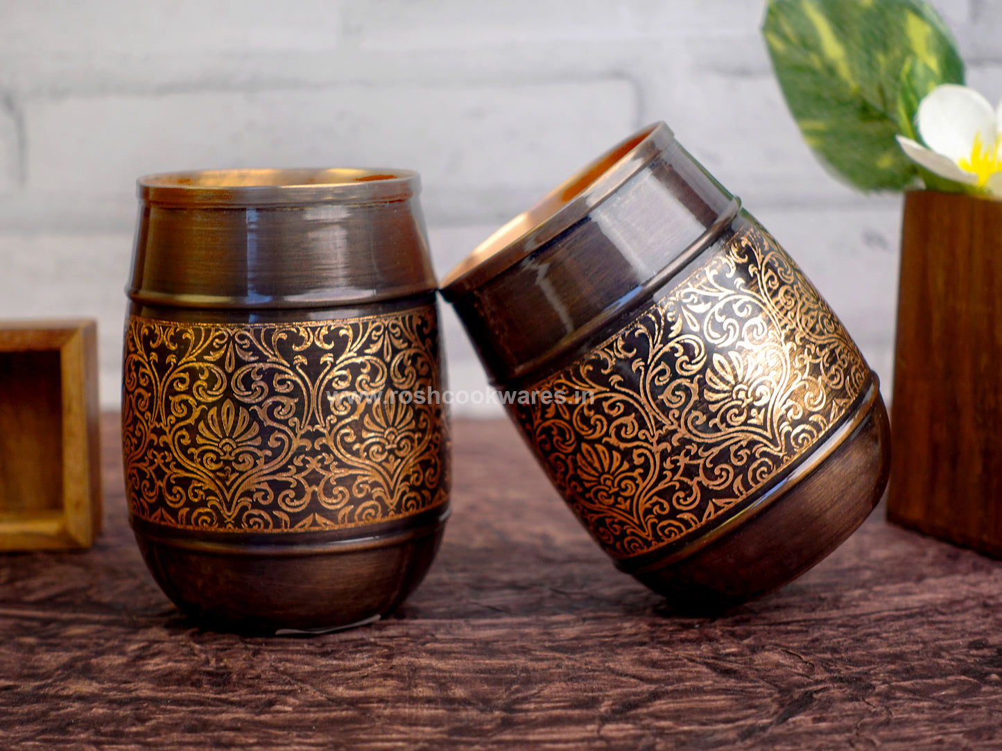 Copper Glass - Dholak - Set of 2