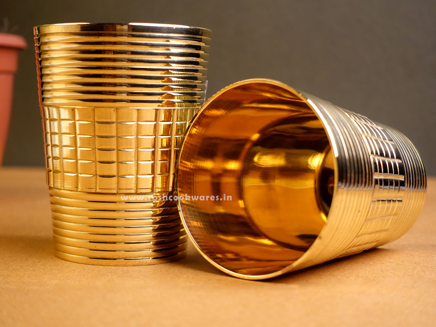 Glass Checks / Rings - Bronze - Set of 2.
