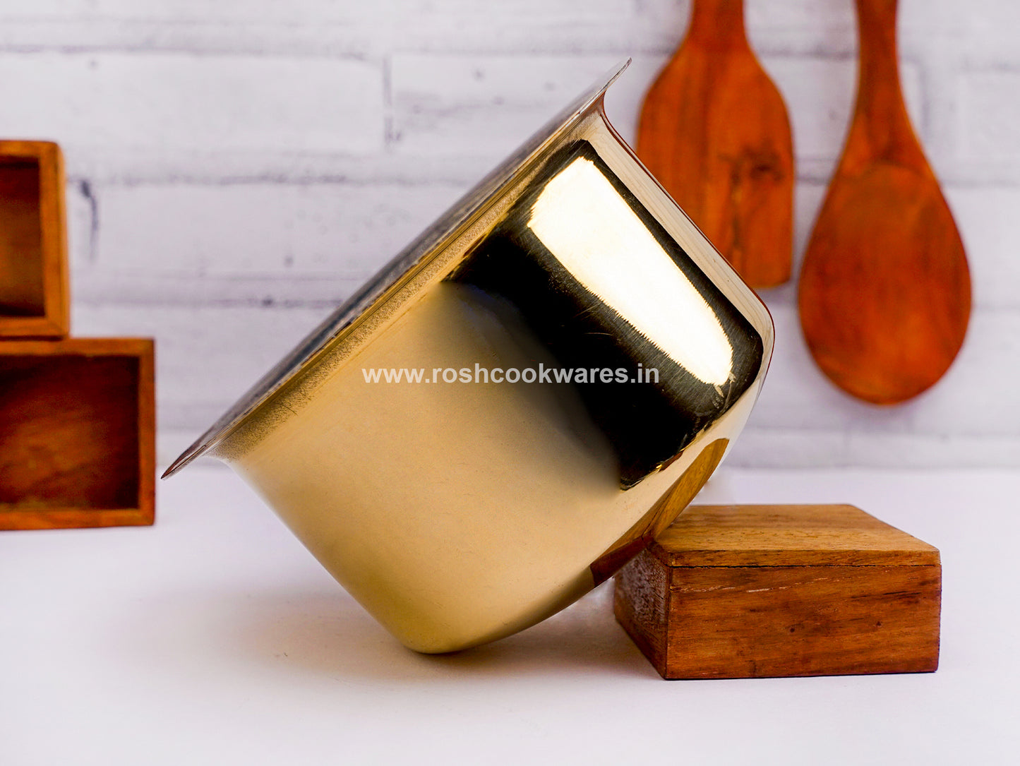 Brass Mini Tope - Venjana Kinnam - Apt for Cooking Serving and Reheating . (With Lid)