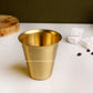 Brass - Coffee Glass - Set Of 2 - Mat Finish . 220 ML