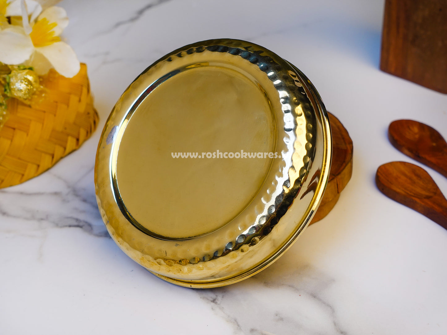 Brass Tiffin Box -  Multistorage Box - Tin Coated - Hammerred - Premium