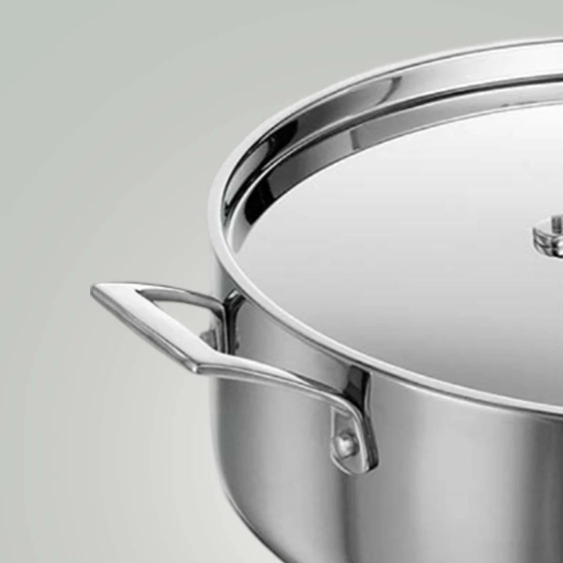 Tramontina Aeion Triply 20cm/3.1 liter Stainless Steel Casserole with SS 304 Lid Healthy, Non Toxic Stock Pot Biryani Pot Sauce Pot Induction Friendly Stay Cool Handle NSF Certified 10 Year Warranty*