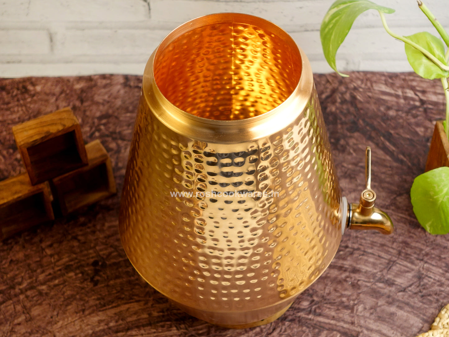 Copper Water Tank - 5 Ltr - Conical Hammerred.