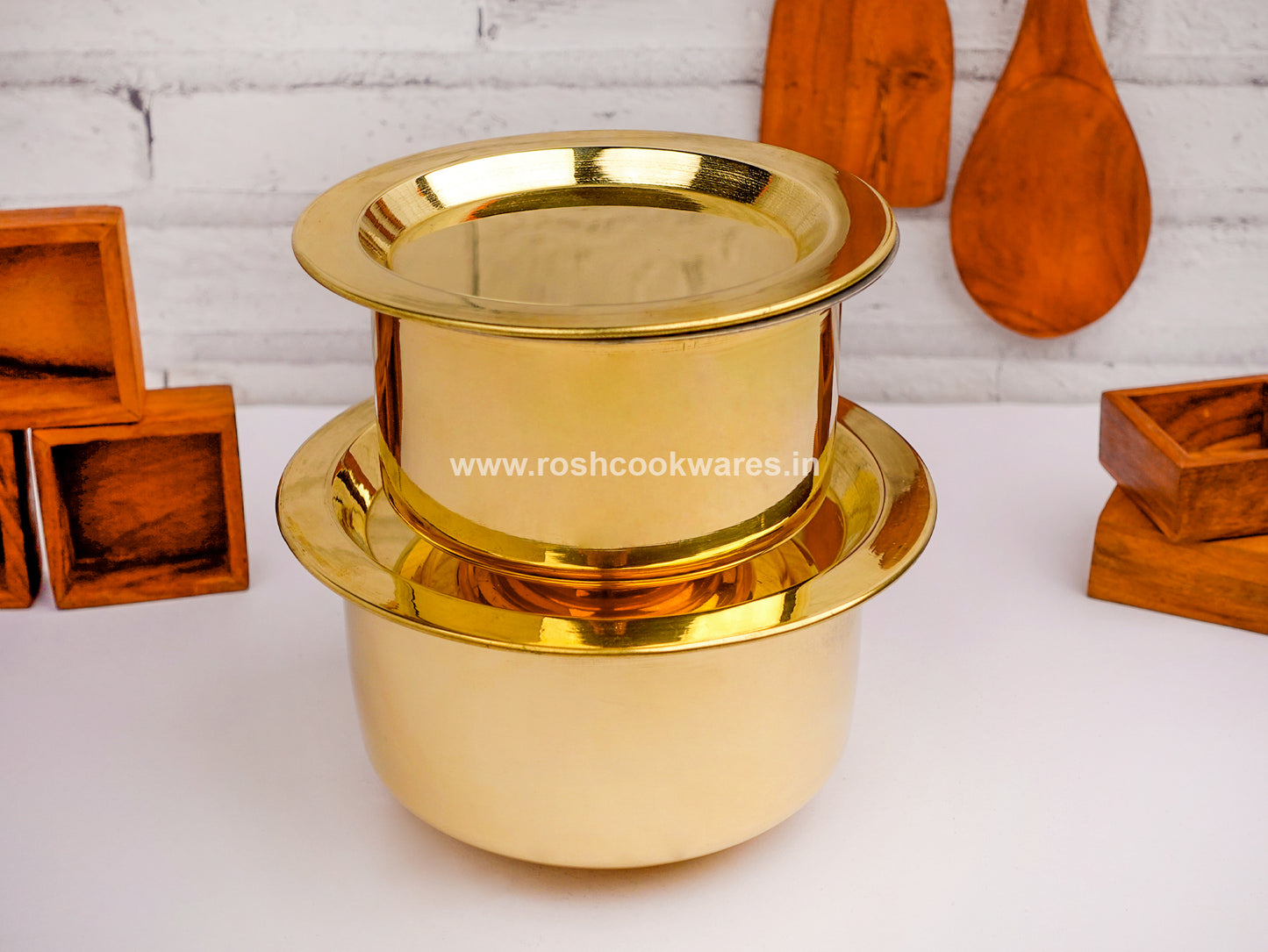 Brass Mini Tope - Venjana Kinnam - Apt for Cooking Serving and Reheating . (With Lid)