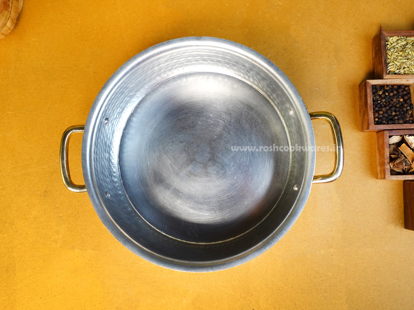 Brass - Biryani Pot - Doomed Top - With Eeyam (Kalai)