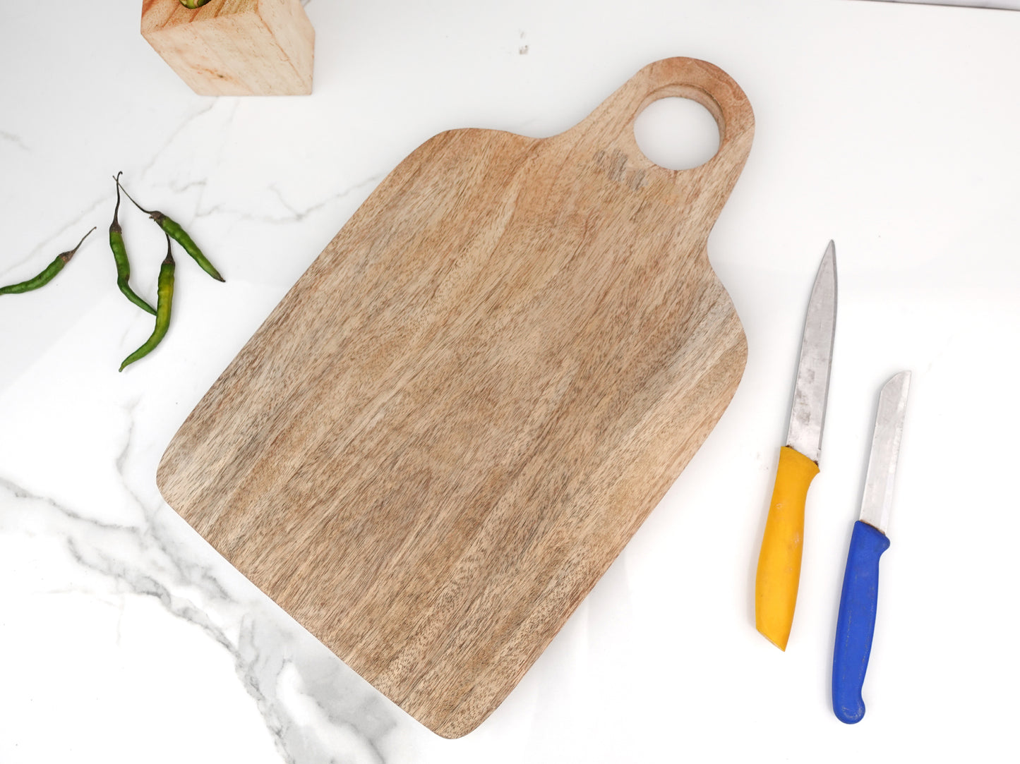 Chopping Board - Wooden - Single - Mango Wood - Single Sheet Cut - 15*9 Inch