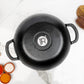 Cast Iron Deep Kadai , Toxin-free, Pre-seasoned, Naturally Non-stick, Induction Based - With Lid.
