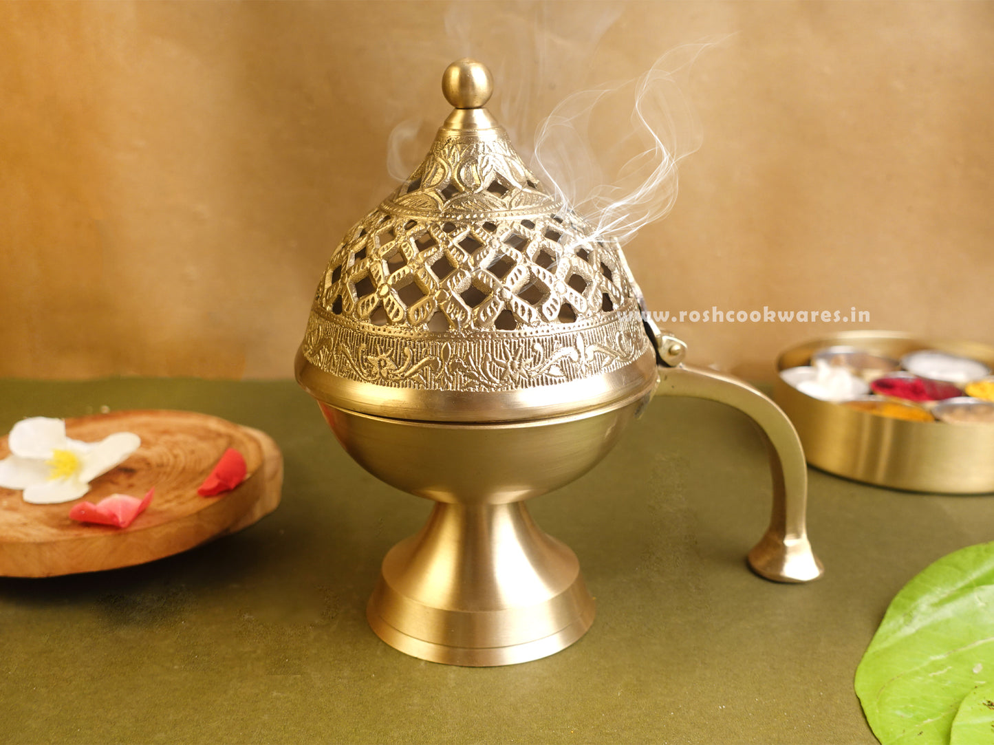Doopakal - Bronze - Traditional - Sambrani Laddle For Pooja .
