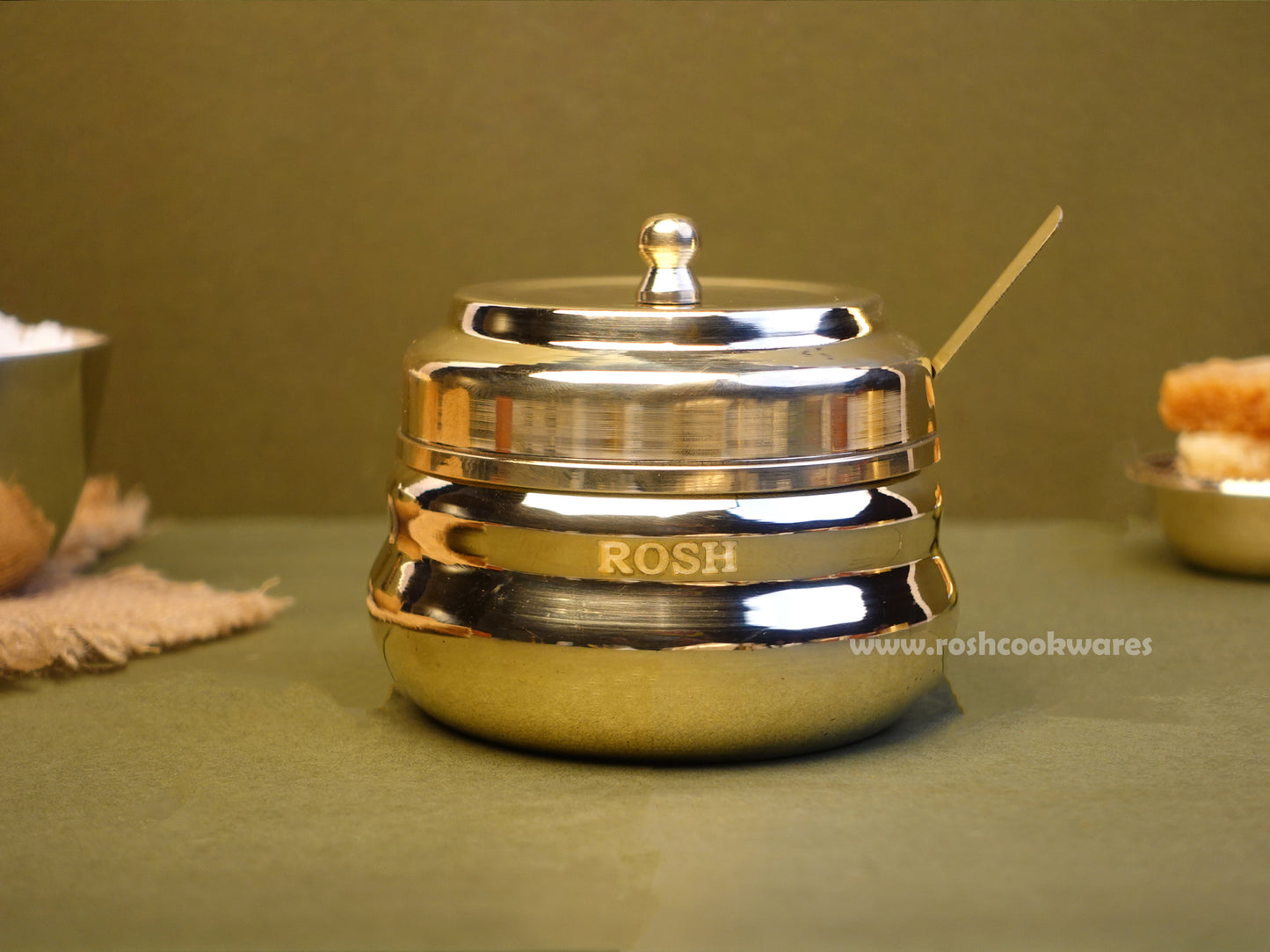 Ghee Pot - Avenue -  Brass - With Tin.